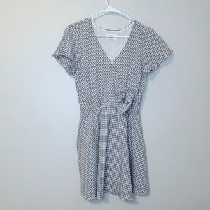 P. Cill Chic Gingham V-Neck Mini Dress